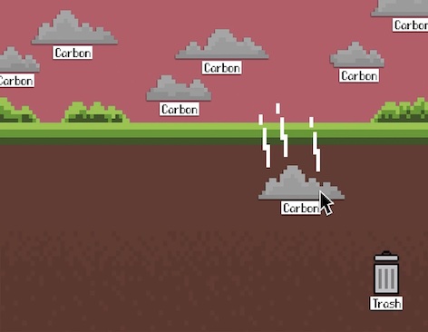 8bit image of clouds and dirt